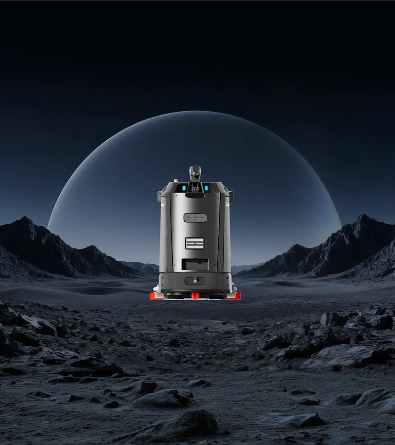Robot de nettoyage Cleanobot accompagn&eacute; par nos &eacute;quipes